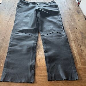 Men's Black Leather Pants